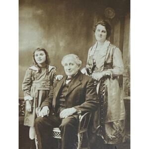 Antique Photograph Ephemera Framed Sepia Tone Family JF Fasnacht Harrisburg PA